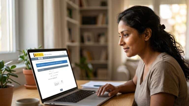 Persona inmigrante consultando en su ordenador el estado de su expediente de nacionalidad española en la sede electrónica “Cómo va lo mío”