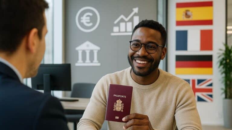 Extranjero abriendo cuenta bancaria en España con pasaporte sin residencia ni NIE.