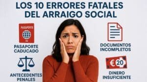 Guía visual de los 10 errores comunes al solicitar arraigo social en España 2025