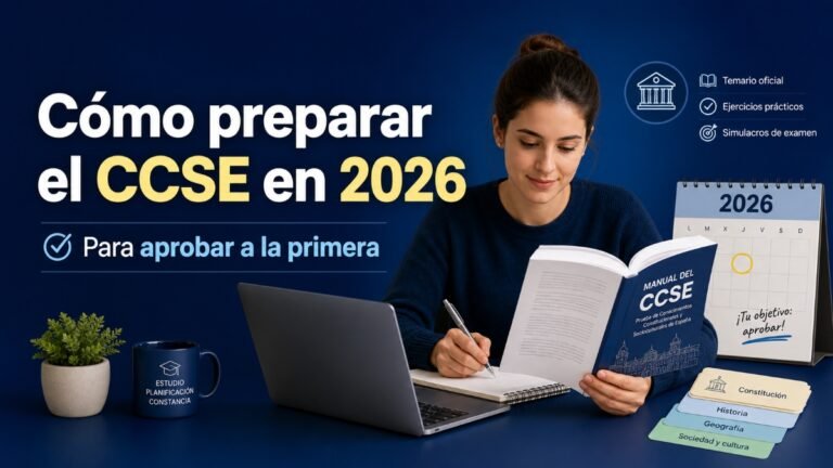 Imagen sobre cómo preparar el CCSE en 2026 para aprobar a la primera